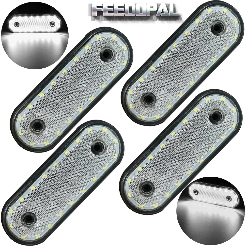 FEEDOPAL 4X 20 светодиодный овальная белая боковые габаритные индикатор сигнала