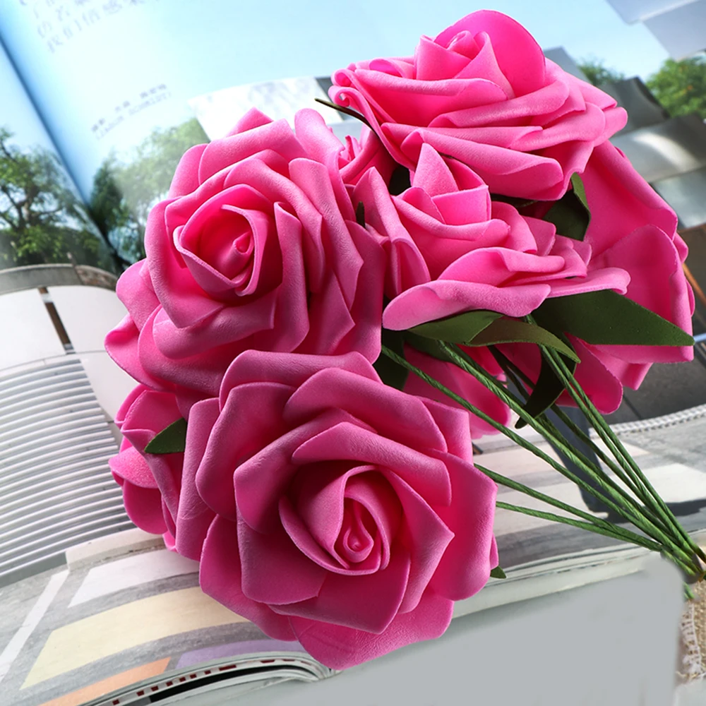 10 головок Шелковый цветочный шар центральный мятный декоративный висячий цветок