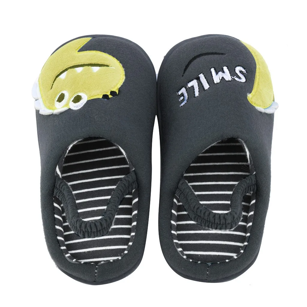 Детская Хлопковая обувь детские домашние тапочки милые теплые с мультяшным