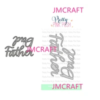 jmcraft 2021 new happy fathers day 4 metal cutting die for scrapbooking practice hands on diy album card handmade tool