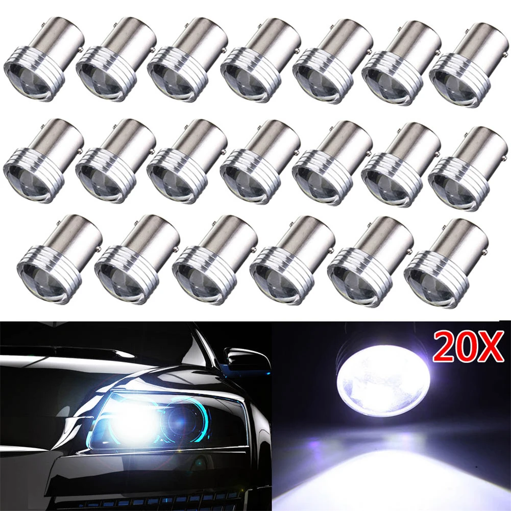 20 шт. высокомощная ксеноновая 1156 7506 P21W 2835 6SMD Светодиодная лампа указателя