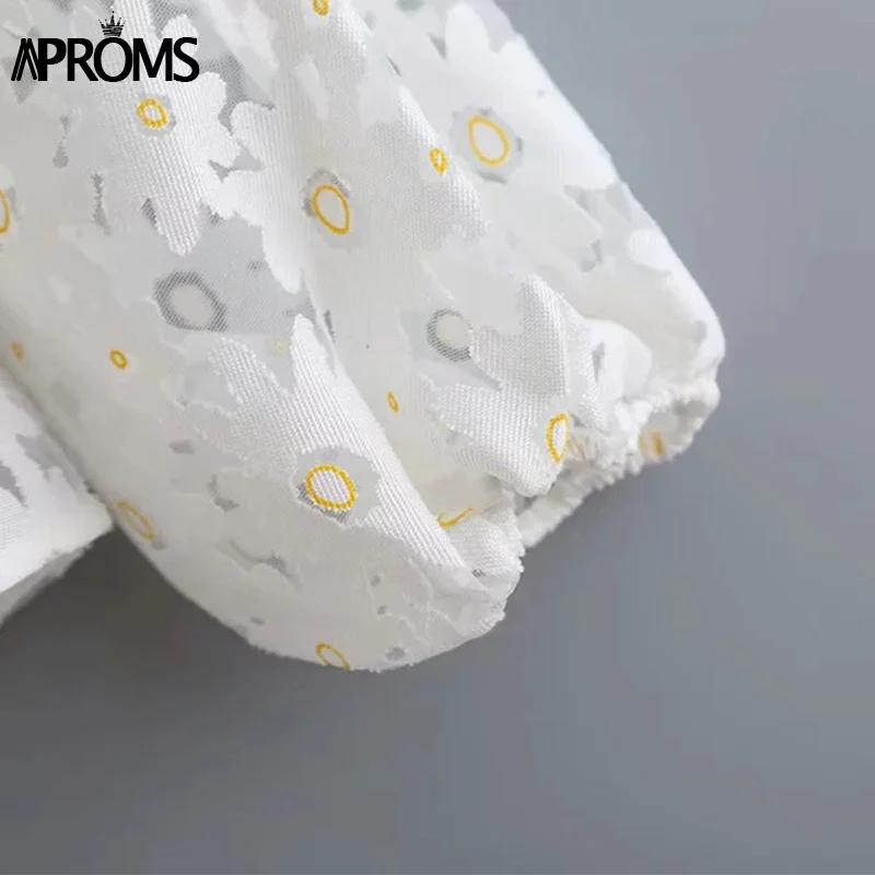 Новая Элегантная сексуальная прозрачная блузка с подсолнухом Женская Осенняя