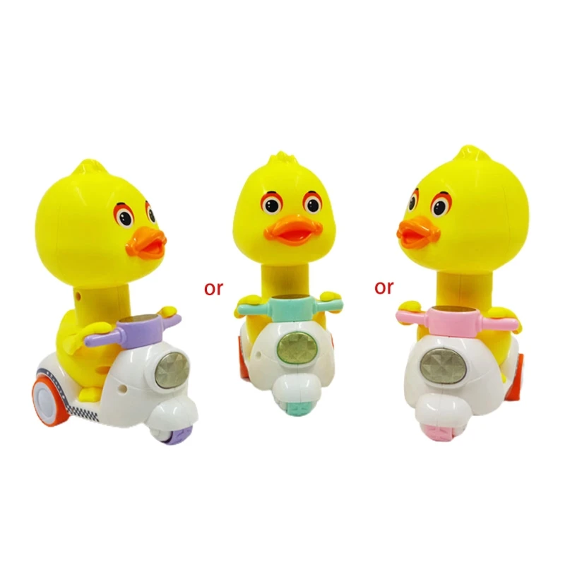 Тянуть обратно автомобили для малышей Пресс & Go желтая утка игрушка мотоцикл с 360