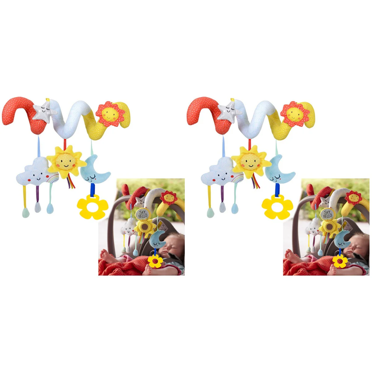 

2 шт., детские развивающие игрушки для детской кроватки