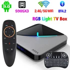 ТВ-приставка RGB светильник A95X F3 AIR 2,4G5G Wifi Android 9,0 Amlogic S905X3 4 Гб 64 ГБ 32 ГБ 8K 60fps Netflix медиаплеер A95XF3 2 ГБ 4 ГБ