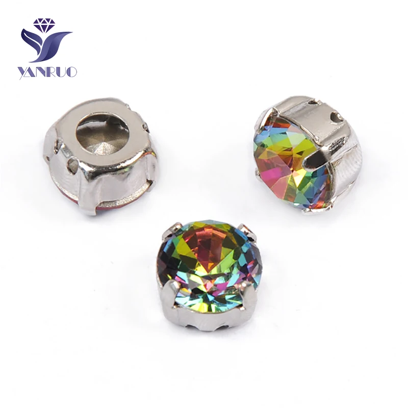

YANRUO 1357 All Sizes VM Brilliant Cut Sewn Stones Strass Pointed Back Sewing Crystals Rainbow Rhinestones For Clothing
