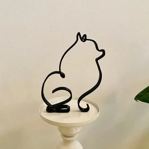 

Dog Abstract Line Minimalist Art Sculpture Modern Creative Iron Ornaments for Home Decoration Room Living Room Wall Decor