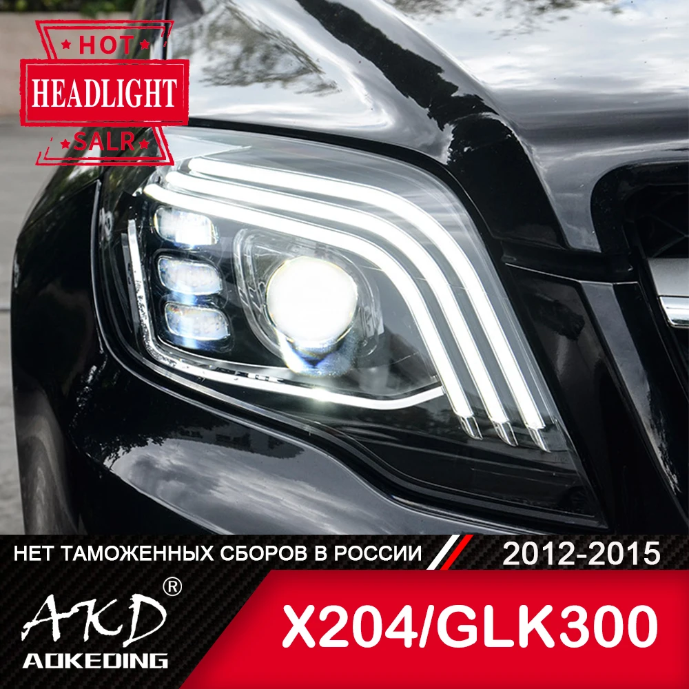

For Car BENZ X204 Head Lamp 2012-2015 Car Accessory Fog Lights Day Running Light DRL H7 LED Bi Xenon Bulb GLK300 250 Headlights