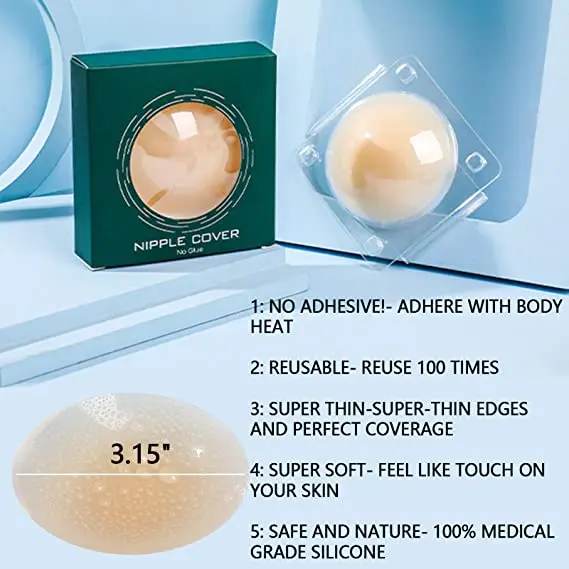 Sexy Strapless Bra Self-Adhesive Silicone Nipple Breast Pasties Cover Reusable Underwear Women Wedding Party Bra Sticker No Glue