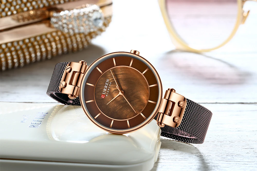 CURREN Women Watch Top Luxury Brand New Ladies Quartz Leather Waterproof Watches Reloj Mujer Girl Clock Relogio Feminino | Наручные часы
