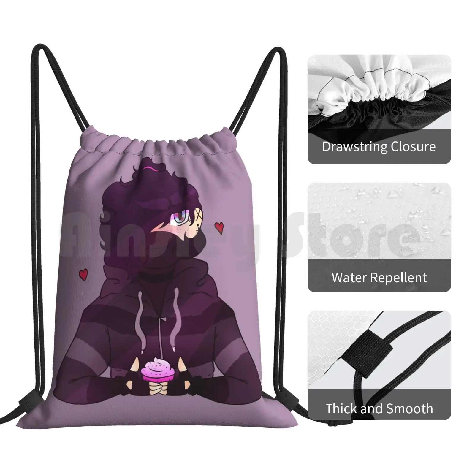 Рюкзак Zanes Cupcake сумки на шнурке спортивная сумка водонепроницаемые сладости Zane Aph