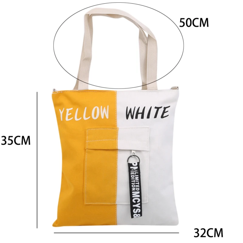 

2020 New Brand Shopping Bag Casual Shoulder Bag Woman Vintage Cotton Canvas Bag Large Cloth Shopper Bags Beach Totes