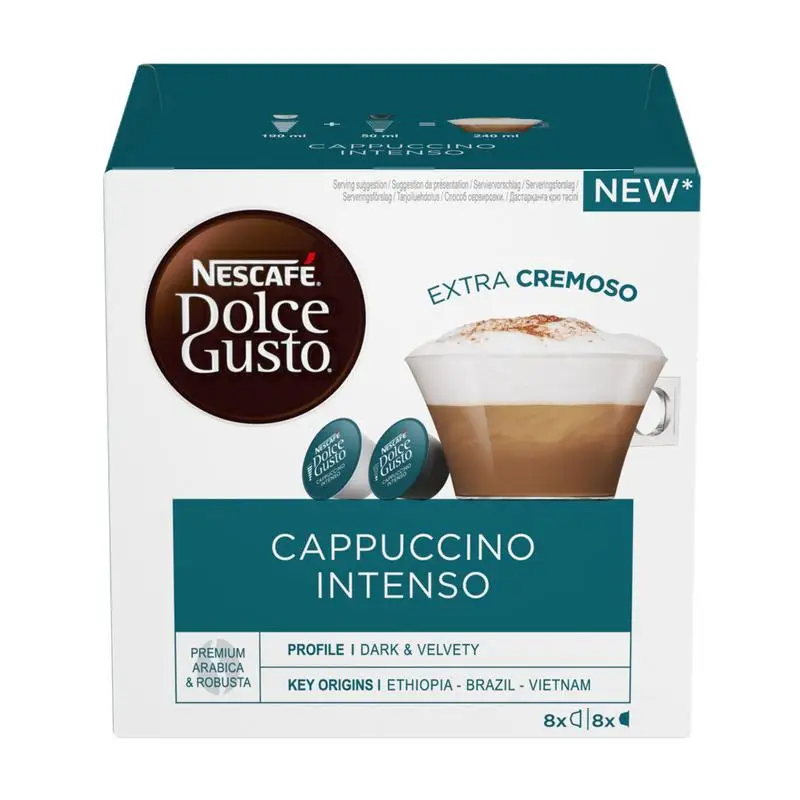 Кофе Nescafe Dolce Gusto Cappuccino Intenso в капсулах 8+8 капсул | Продукты