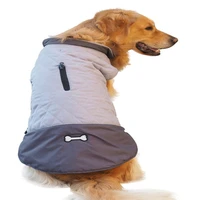 reflective large dog jacket waterproof pet vest warm cotton padded puppy clothes winter doggie coat reversible ropa para perro