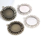 Новая мода 5 шт 25 мм Внутренний размер Античная Посеребренная бронзовая Мода стиль кабошон основа Установка Подвески кулон