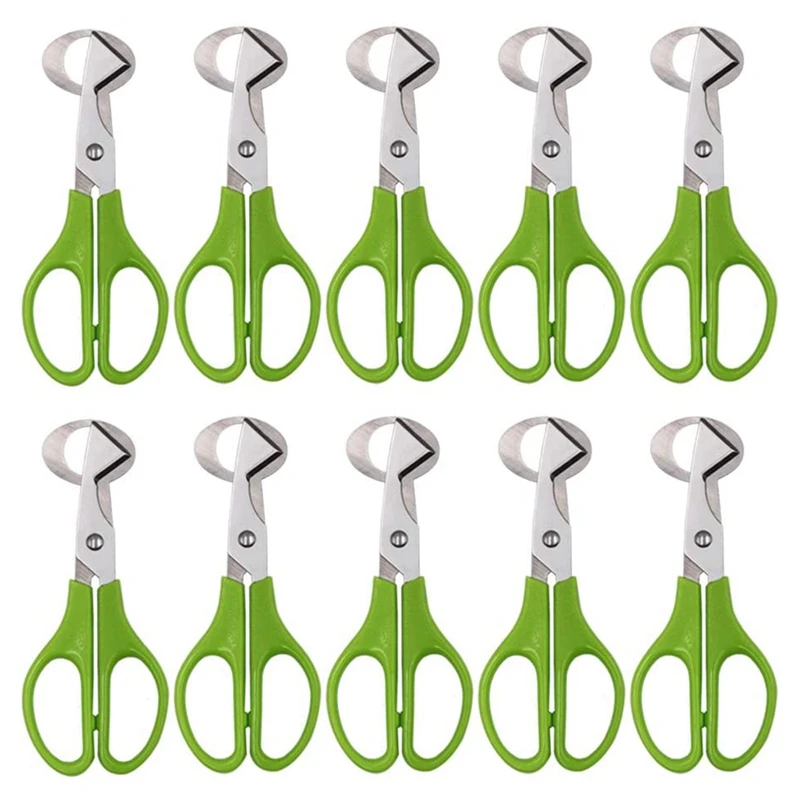 

10PCS Stainless Steel Quail Egg Cutter Scissors Pigeon Bird Quail Egg Cutter Opener Cracker Kitchen Clipper Tool