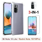 Чехол на Redmi Note 10 Pro, прозрачный противоударный чехол для Xiaomi Redmi Note10Mi10Mi Note 10 Lite чехлы для redmi note 10 pro телефон  сяоми редми ноут 10 про бампер чехол Redmi+Note+10+Pro