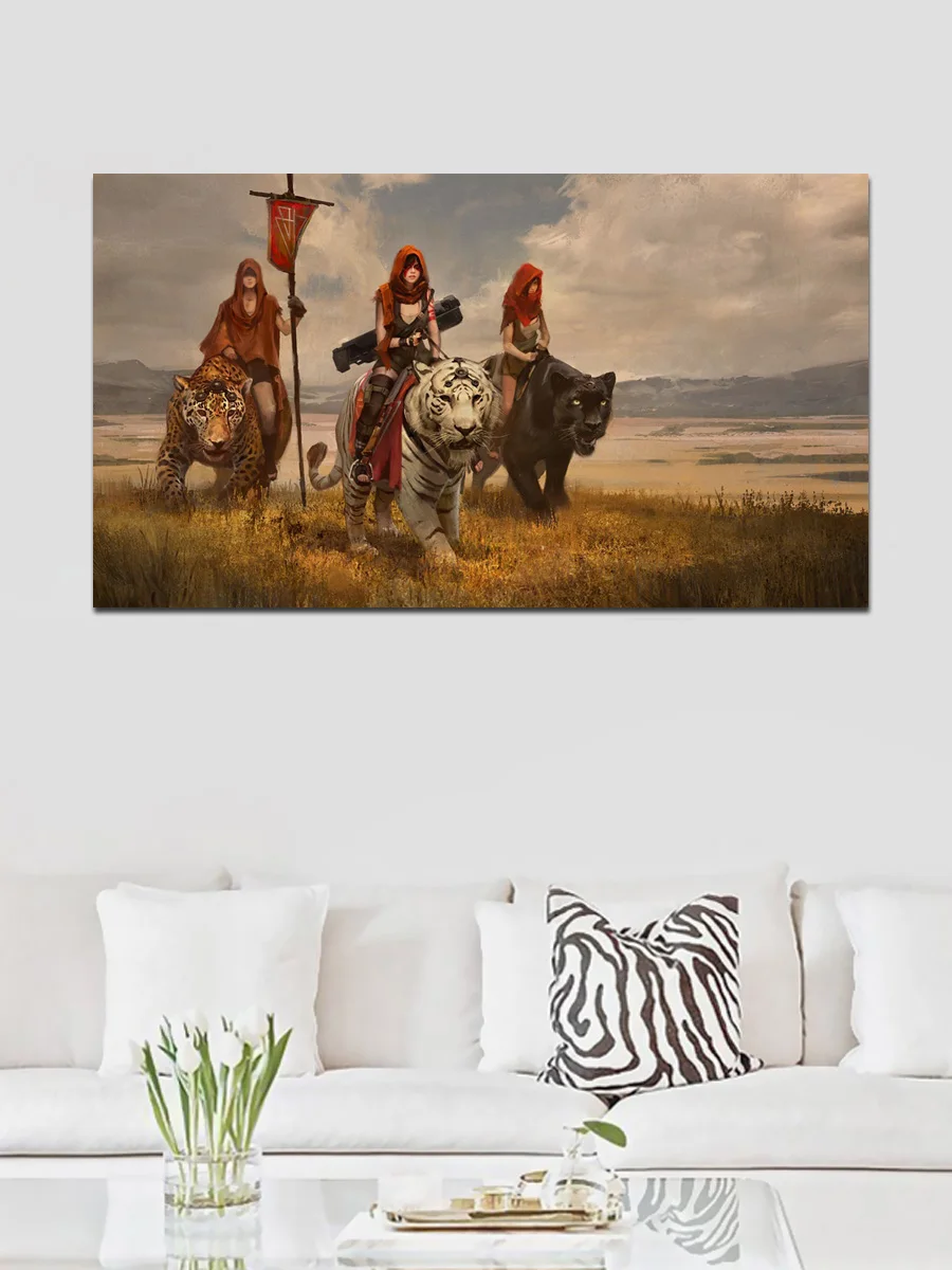 Леопардовые ягуары белые тигры Женский гонщик искусство фото украшение для дома