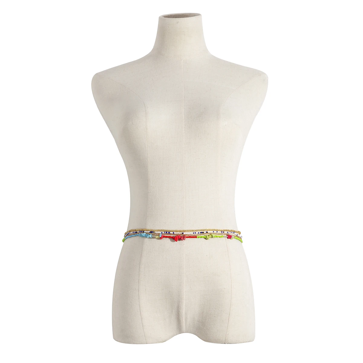 

4Pcs/Set Bohemia Rainbow Natural Stone Waist Bead Belt Body Chain Fashion Goth Harness for Women Sexy Bikini Jewelry Accessories