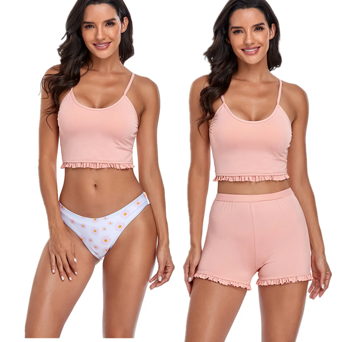 

Бикини 2021 сплошной Плавание костюм Для женщин Плавание одежда пуш-ап 3 предмета в комплекте комплект бикини бразильский Летний Пляжный Купа...