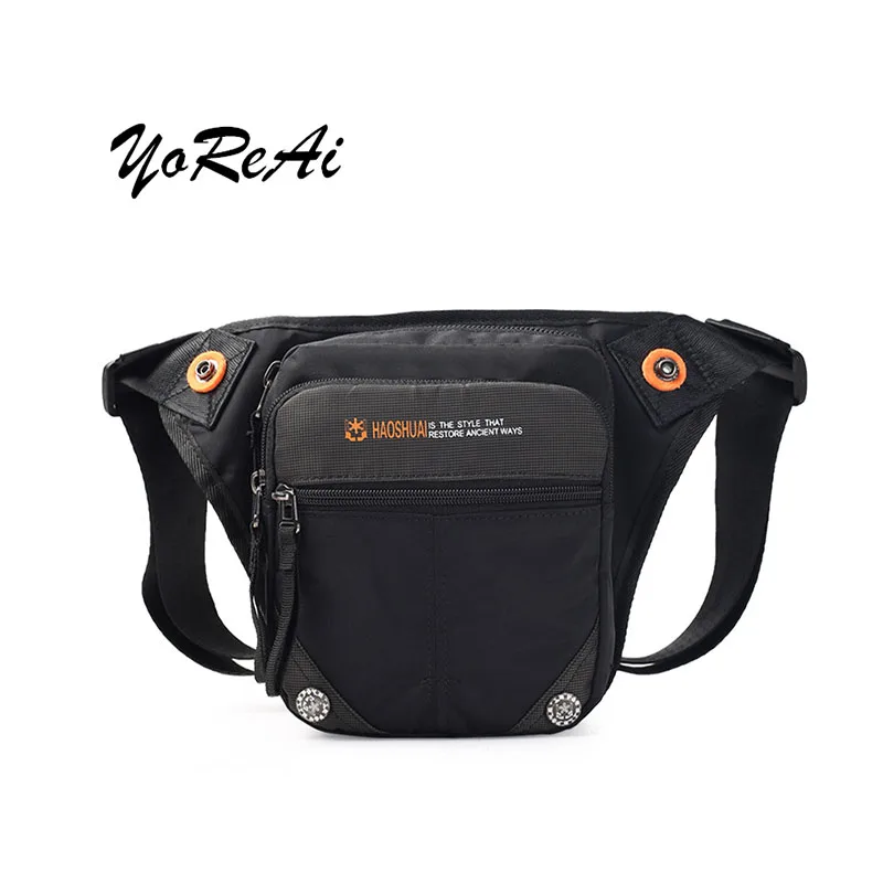 

YoReAi 2021 New Outdoor Riding Pockets Storage Men's Nylon Crossbody Chest Bag Motorcycle Leisure Running Personal Leg Blet Bags