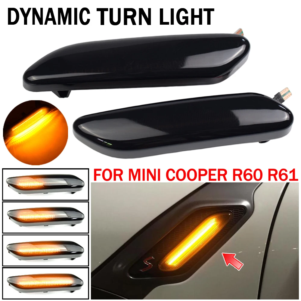 

2pcs Turn Signal Lamp LED For BMW Mini Cooper R60 R61 Countryman Paceman Light Car Dynamic Side Marker Blinker