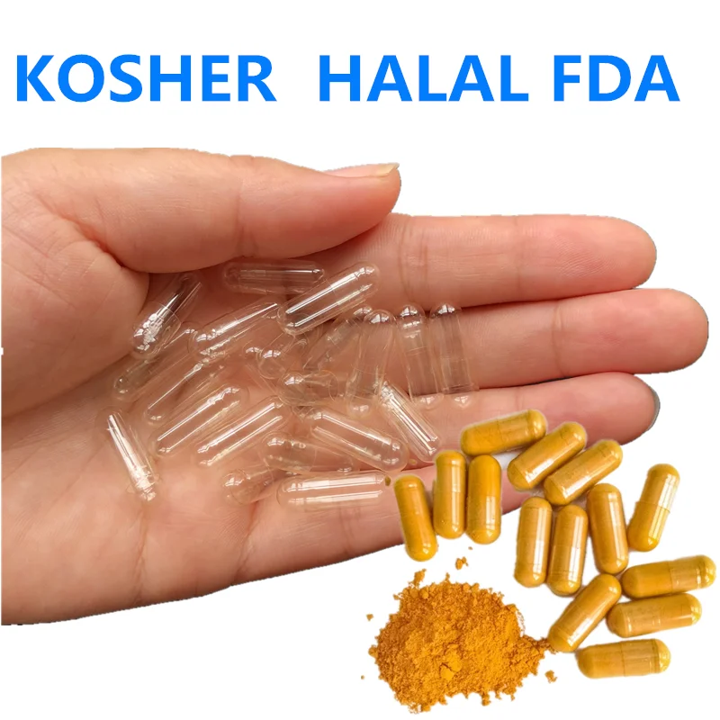 Пустые прозрачные разделенные капсулы для лекарств Халяль 500 шт. - Цена: 6.99