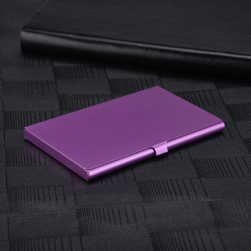 Тонкий деловой мужской Футляр для карт держатель Металлический футляр в клетку