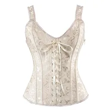 Corset avec bretelles à lacets, pour femmes, fermeture éclair, Vintage, Lingerie, grande taille  (1)