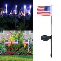 26pc solar american flag light garden lawn light garden decor led lamp lawn decorative lights independence day limited edition