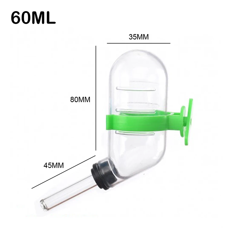 

Cage Hanging 60ml Leak-proof Vacuum Pets Hamster Drinking Water Dispenser Feeder Bottles For Golden Bear Hamster Mini Animals