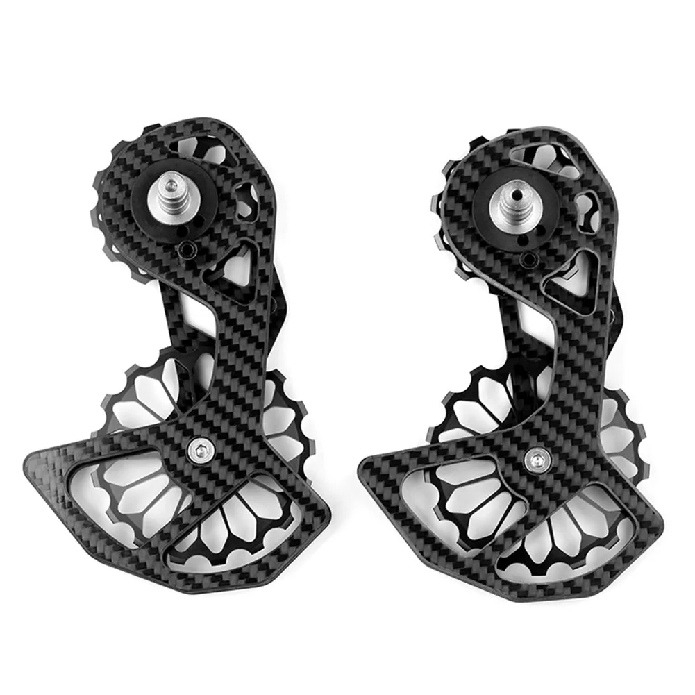 

LTWOO 94g Bicycle Carbon Fiber Ceramic Rear Derailleur Pulley Guide Big Wheel Jockey Set For 105 R7000 Road Bike 13T 18T Light