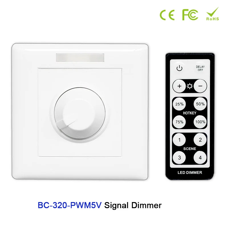 AC85-265V настенный регулятор PWM 5V / 10V с ИК-пультом дистанционного управления для