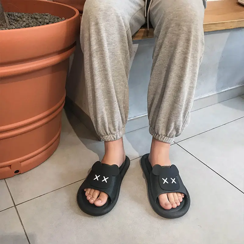 

LLUUMIU Summer Slippers Shoes Women 2020 Cute Open Toe Low Platform Flip Flops for Women house indoor Flat Beach slides women