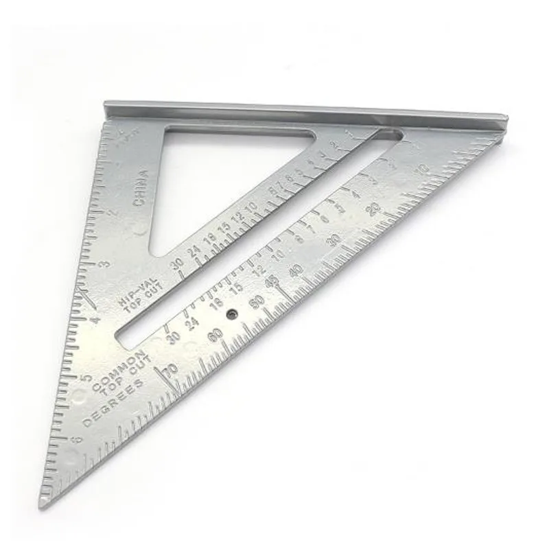 

12in+7in Triangle Ruler Aluminum Measurement Measuring Multipurpose Quality