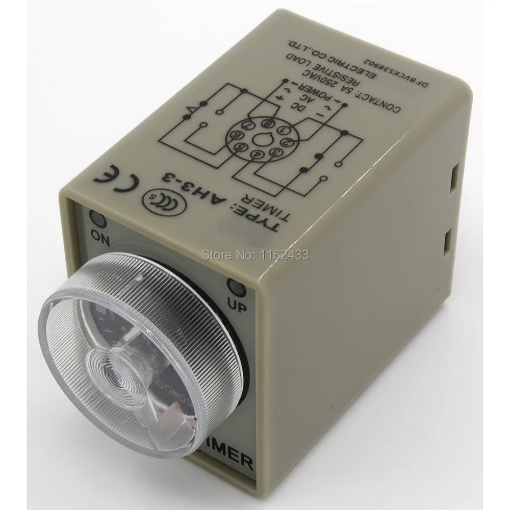 AH3 3 AC 380V 30min On delay SPDT с мгновенное реле времени контакта 380VAC таймер задержки|spdt round
