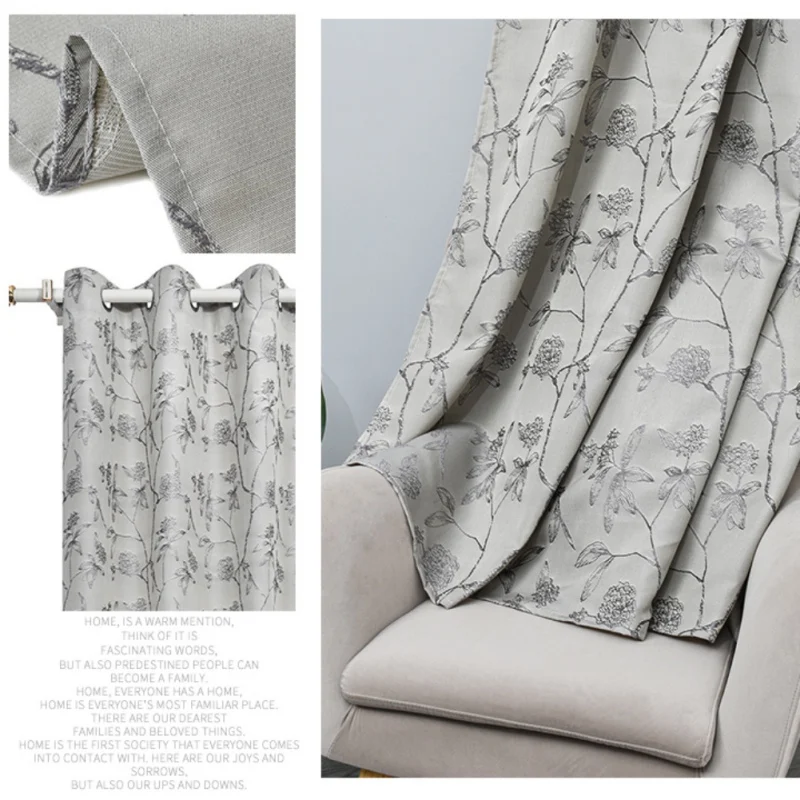 

Simple Printed Blackout Curtains, Used For Hotel Living Room And Bedroom Curtains, Bedroom Kitchen Decoration