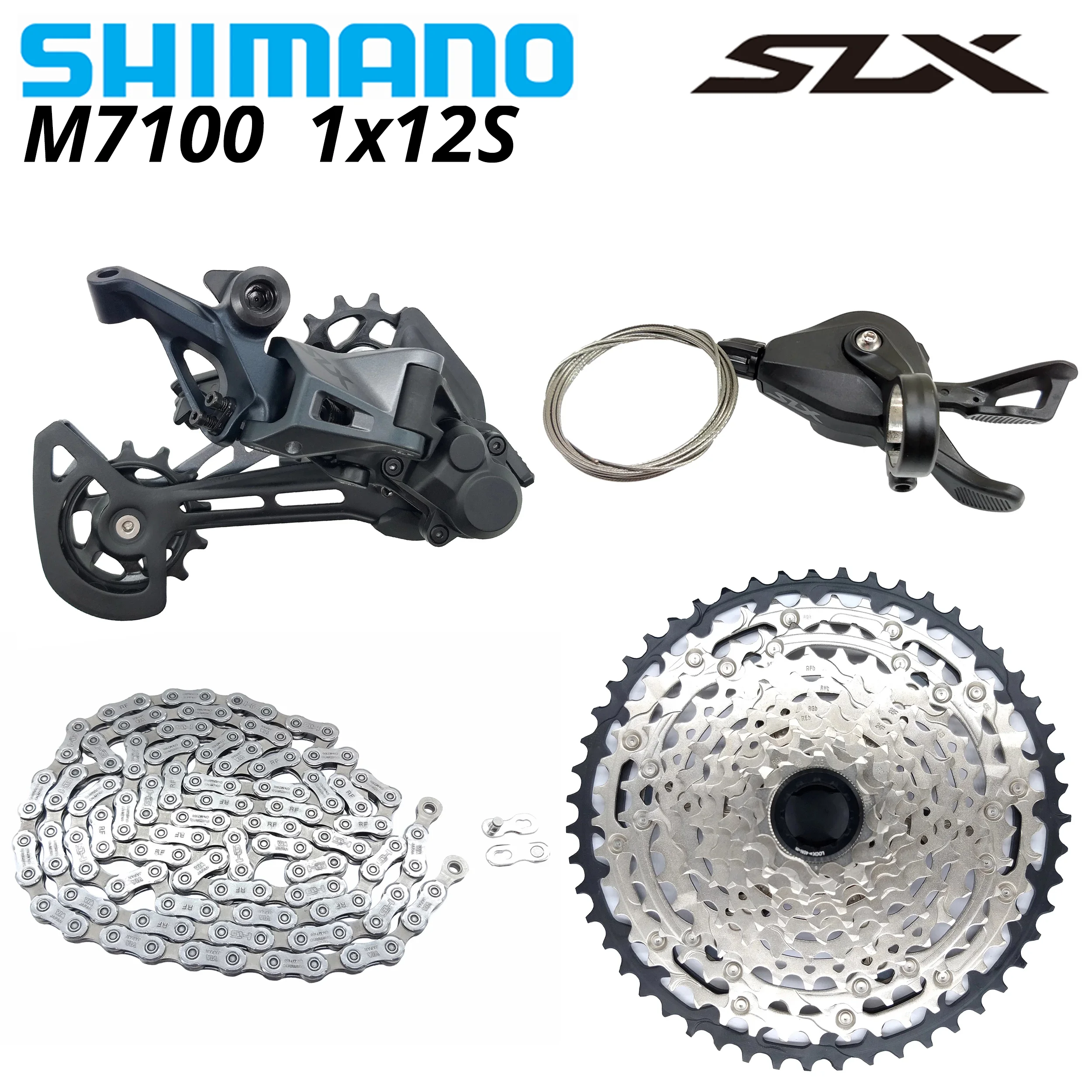 SHIMANO DEORE SLX M7100 12 S Набор для групп 1x12 Скоростей 45T 51T SL + RD CS HG MTB велосипед