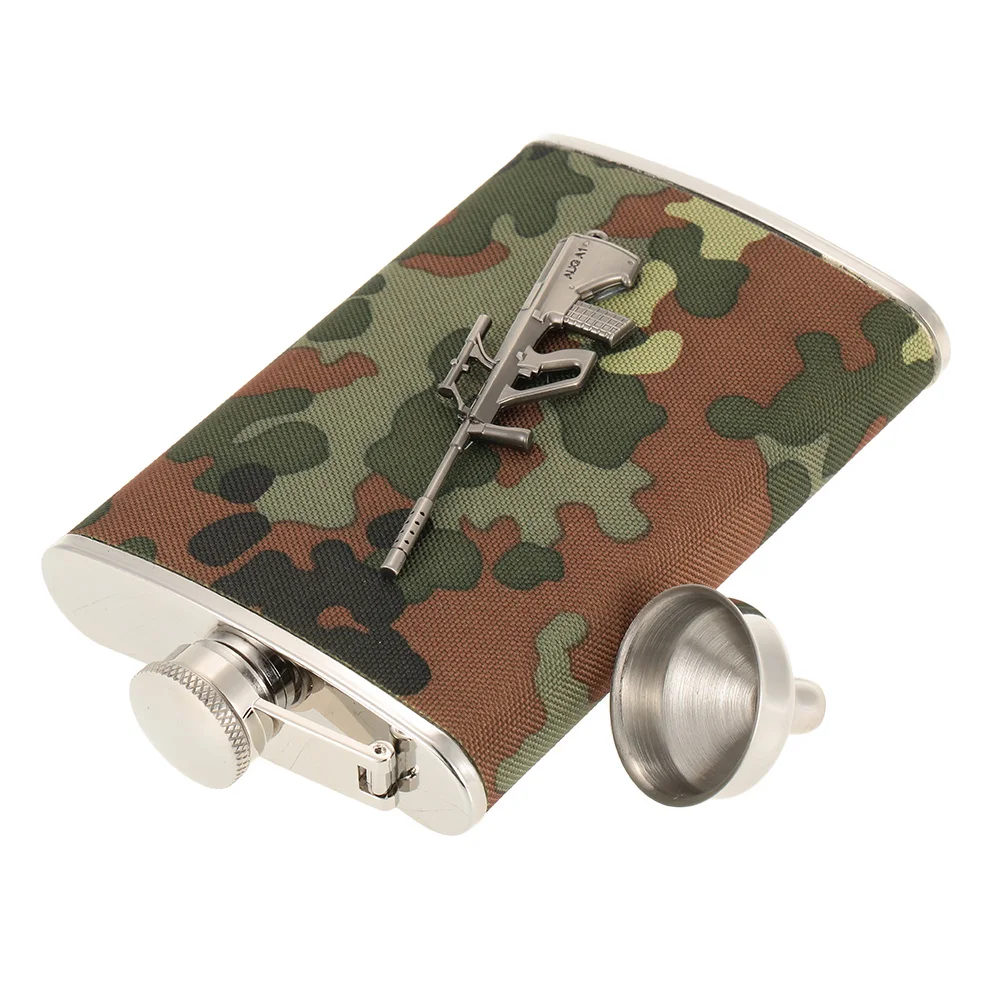 5 цветов фляга из нержавеющей стали с небольшой воронкой для кемпинга алкоголя