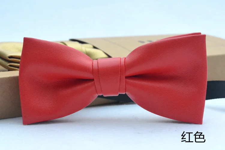 

PU Leather Bow Tie Wedding Business Casual Bow Tie Banquet Matte Bow Leather Bow Tie