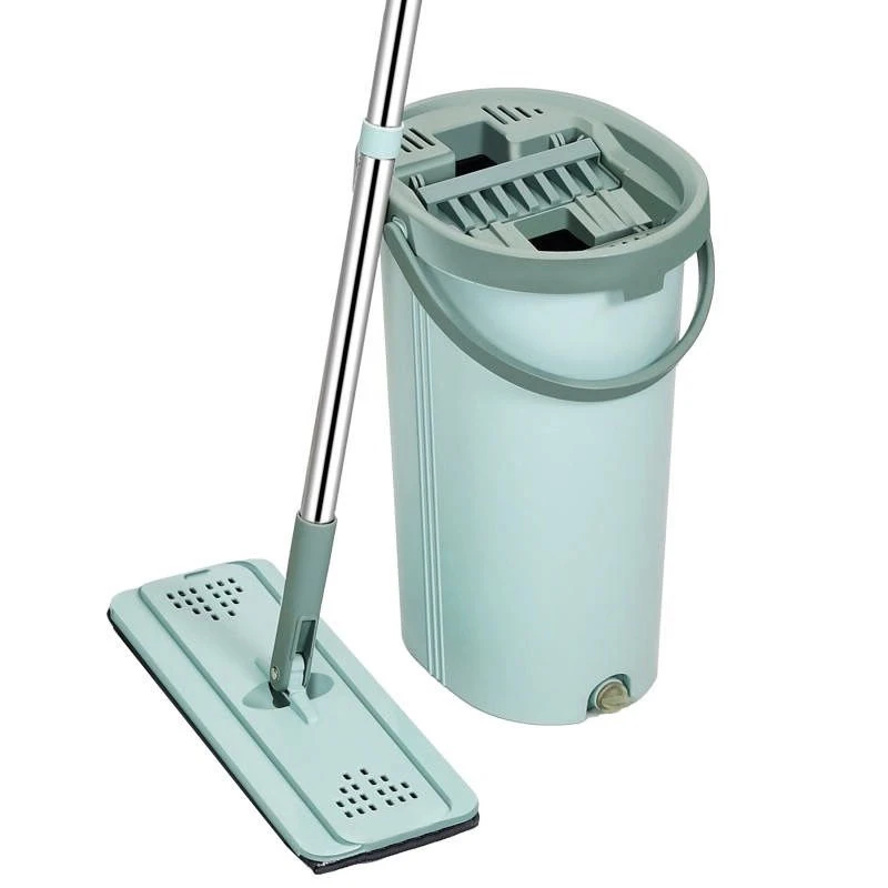 Плоская швабра с распылителем многоразовая насадка из микрофибры ведром для