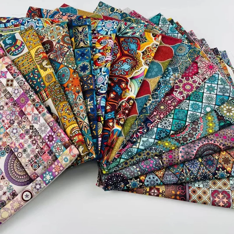 Хлопчатобумажная мандала индийская ткань текстиль в богемском стиле винтажная