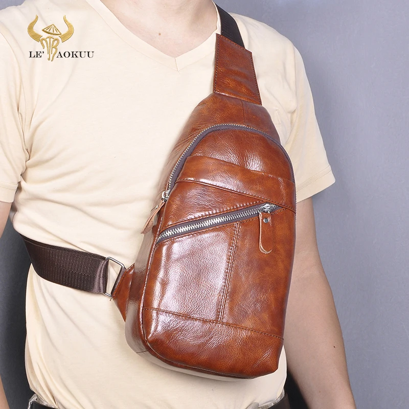 Лидер продаж Мужская качественная кожаная повседневная модная треугольная