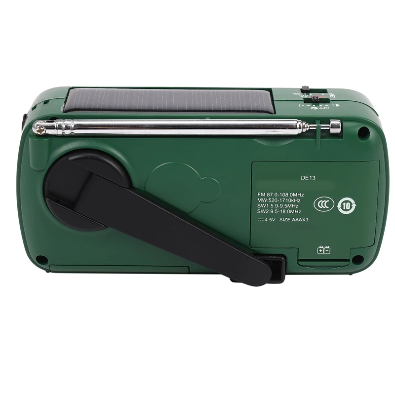 Портативный Fm Am радиоприемник De13 на солнечной батарее портативный уличный с