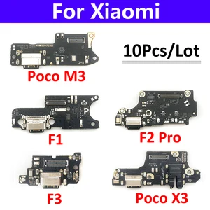 10Pcs/Lot, New For Xiaomi Poco M3 F1 F2 Pro F3 X3 NFC Pro USB Port
Charger Dock Connector Charging Board FLex Cable Microphone