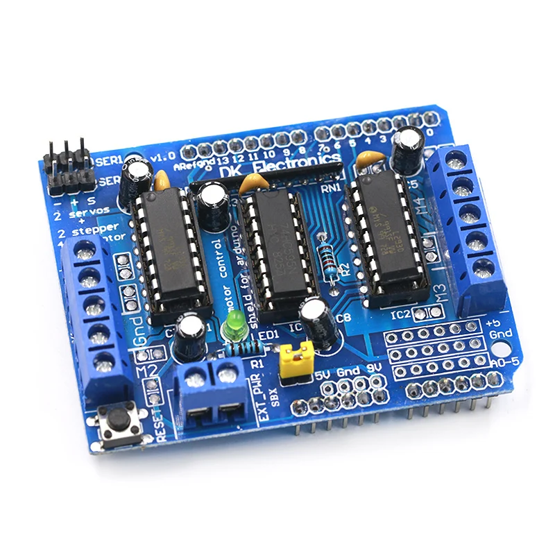 L293D двойной щит привода двигателя для arduino Duemilanove плата расширения управления