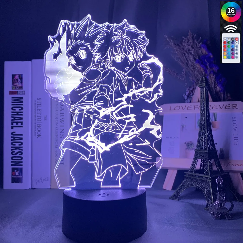 Фигурка Gon and Killua 3d ночной светильник Ночной в стиле аниме HUNTER для детей декор