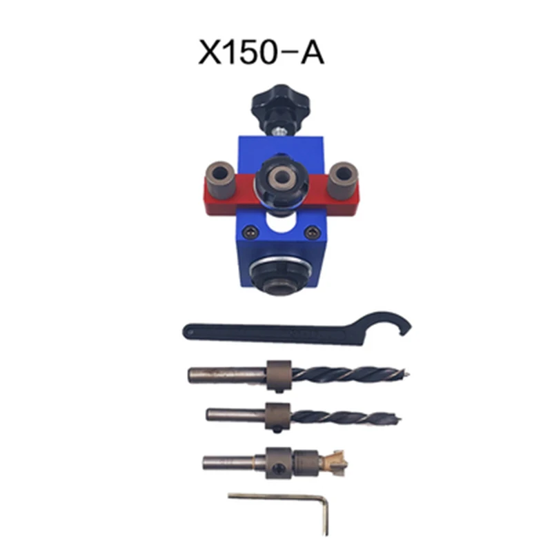 1 шт. Новый X150 три в одном Дырокол Деревообработка Три круглый дюбель доска мебель