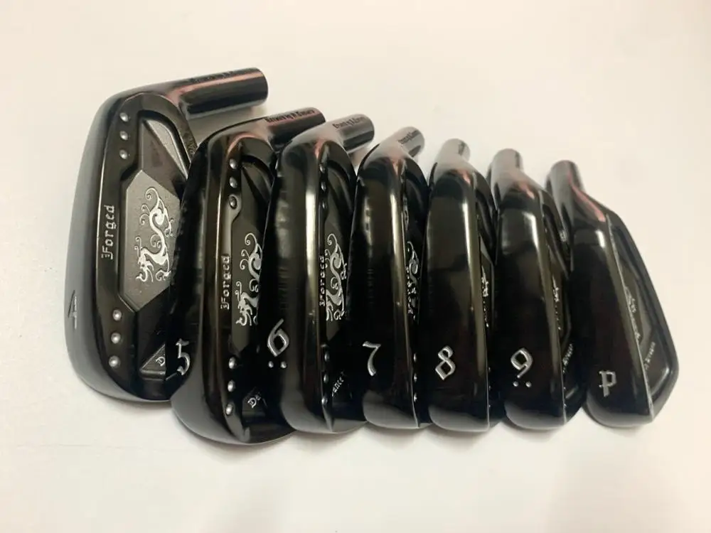 Абсолютно новые 7 шт. танцевальные утюги с драконом черные Гольф железные клюшки