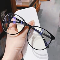 women oversized round blue light blocking glasses female tranaparent eyeglasses frame decorative glasses oculos acetato feminino